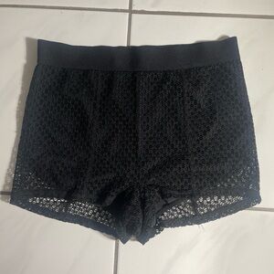 FP Movement by Free People Black Lace Athletic Shorts